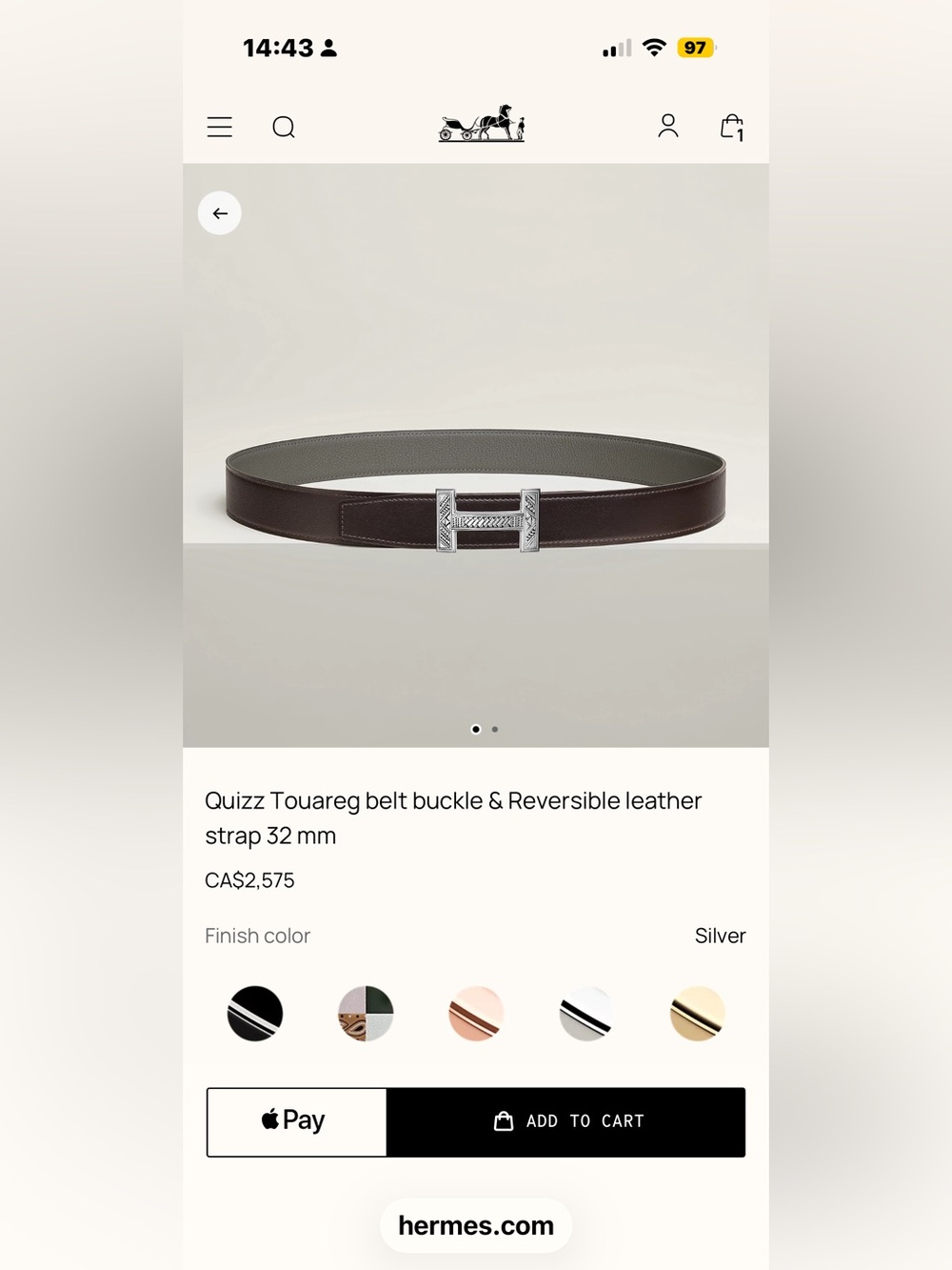 Final Price- No Offers! Quizz Touareg Belt kit with Sterling Silver H Buckle